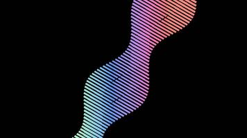 Multicolored rotating spiral on a black background in a seamless loop. video