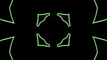 Floating neon patterns on a black background in a seamless loop. video