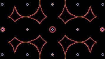 A vivid flashing neon kaleidoscope of pulsing and flashing patterns video