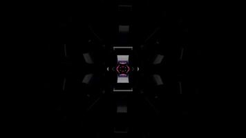 Mystical neon psychedelic tunnel in a seamless loop. video