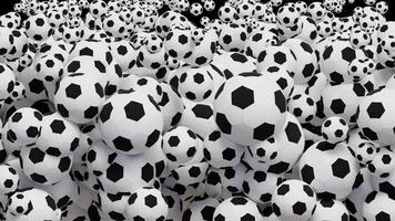 Transition of a Group of Soccer Balls in Different Sizes video