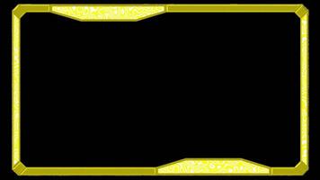Frame Overlay for Streaming Camera with Yellow Wavy Loop Texture Border video