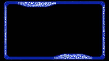 Frame Overlay for Streaming Camera with Blue Wavy Loop Texture Border video
