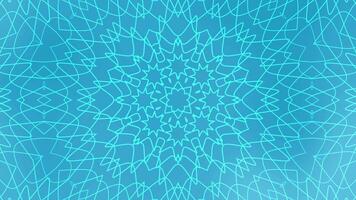 blue symmetrical pattern of intricate lines and shapes. video