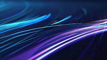 Dynamic abstract light trails showcasing vibrant colors and fluid motion in a captivating digital design. video