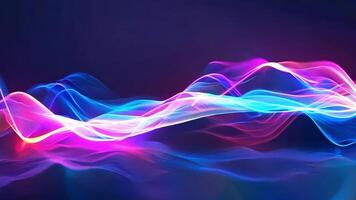 Dynamic abstract waves of light in vibrant colors, creating a sense of motion and energy against a dark background. video