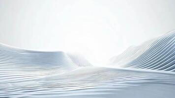 Abstract landscape featuring smooth, flowing white surfaces under a soft glow, creating a serene and minimalist atmosphere. video