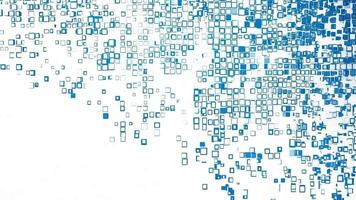 Abstract digital pattern featuring blue squares on a white background, creating a modern and tech-inspired visual effect. video