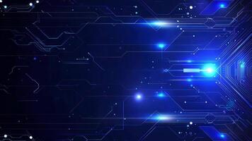 A stunning digital background featuring glowing blue lights and intricate circuit patterns, perfect for technology themes. video