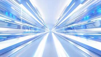 Dynamic abstract light trails create a sense of speed and movement in a futuristic setting, perfect for creative projects. video