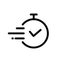 Time icon design. Quick time icon. speed time icon. Task time icon in modern outline style. vector