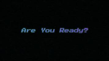 Gaming Text Animation - Are You Ready, Press Start, Loading and Go. video