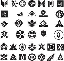 A set of various symbols and designs vector