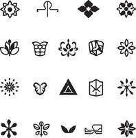 Various symbols and icons for different purposes vector