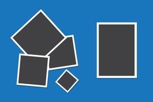 Photograph frame with empty space, collage templates vector