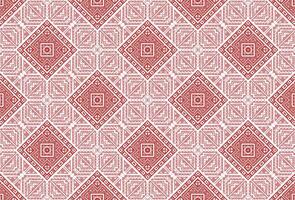 Aztec red color geometric pattern design vector