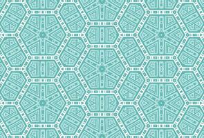 Blue color moroccan design pattern vector
