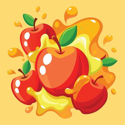 Apple juice splashing