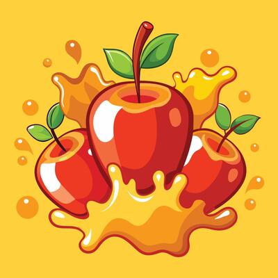 Apple splashing concept