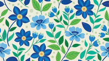 Pattern With Tender Flowers and Thin Branches. Floral Print. Indulge in timeless vector