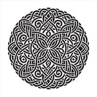 Timeless Ornamental Mandala Pattern on White Canvas vector