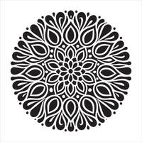 Elegant Mandala Design for High-End Coloring Book Projects vector