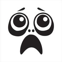 Ghostly Halloween Face Expression Clipart for Projects vector