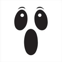 Spooky Ghost Face Clipart with Frightening Expression vector