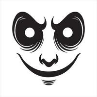 Chilling Halloween Ghost Face Illustration Design vector