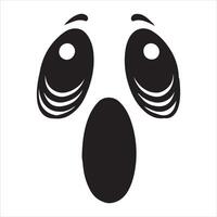 Spine-Chilling Ghost Face Expression for Halloween Clipar vector