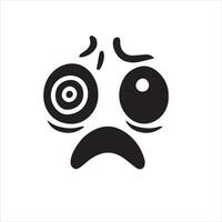 Creepy Ghost Face Expression Clipart for Design vector