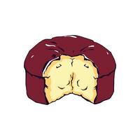 Delicious Pudding Artwork Showcasing Inner Filling and Texture vector