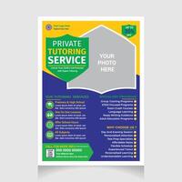 Private Tutor Flyer Template vector