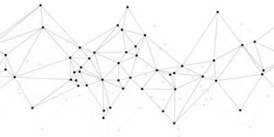 Abstract technology white background with lines and dots. vector