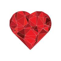 Abstract love heart of geometric shapes design. vector