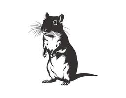 Silhouette of Gerbils Template vector