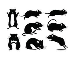 Gerbil Silhouette Collection in Format vector