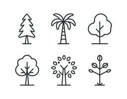 Set of Tree Icons Template vector