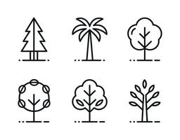 Modern Tree Icon Set Template vector