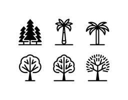 Minimalist Tree Icons Template vector
