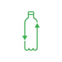 Recycle plastic bottle. Line . Isolate on white background. vector