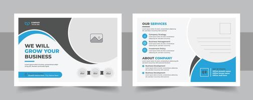 Stylish abstract luxury professional business postcard or EDDM template design vector