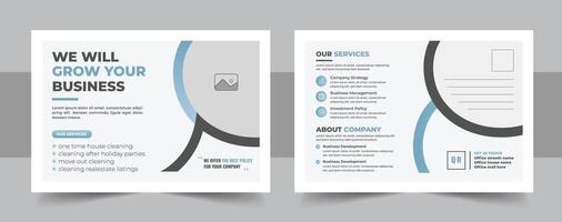 Simple and modern professional business postcard or EDDM template design layout vector