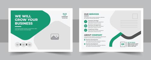 Modern professional EDDM postcard design layout for your business vector