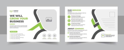 Double sided business poster or postcard design template layout vector