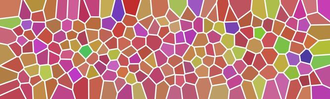 A vibrant and colorful abstract mosaic pattern featuring a variety of geometric shapes in warm and cool tones. The pattern creates a sense of movement and energy. vector