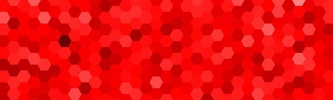 A vibrant and dynamic hexagonal pattern in various shades of red. This abstract design creates a visually striking and energetic effect. vector