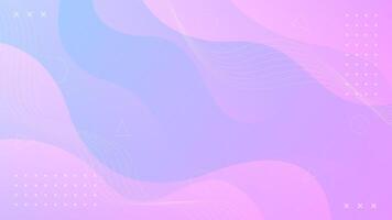 Abstract colorful purple and blue fluid wave background, dynamic wallpaper with geometric shapes vector