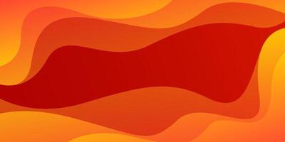 Abstract colorful orange-red liquid wave background. Gradient dynamic wallpaper vector