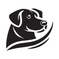 Cute Cartoon Dog Head in Circle Graphic vector